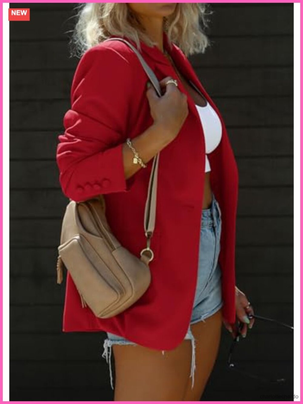 Womens Blazer 2026 Fall Business Casual Oversized Twill Long Sleeve Lapel Notch - Picture 4 of 6